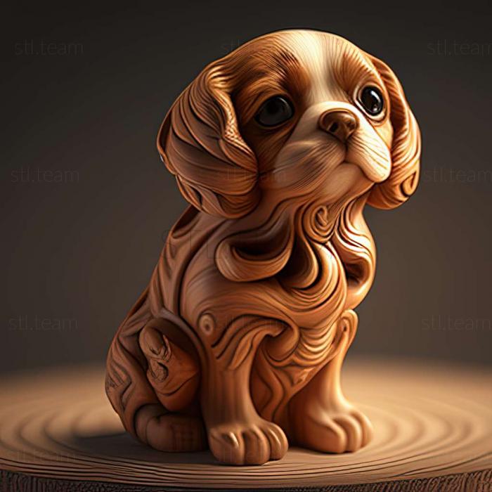 3D model Petit brabanson dog (STL)